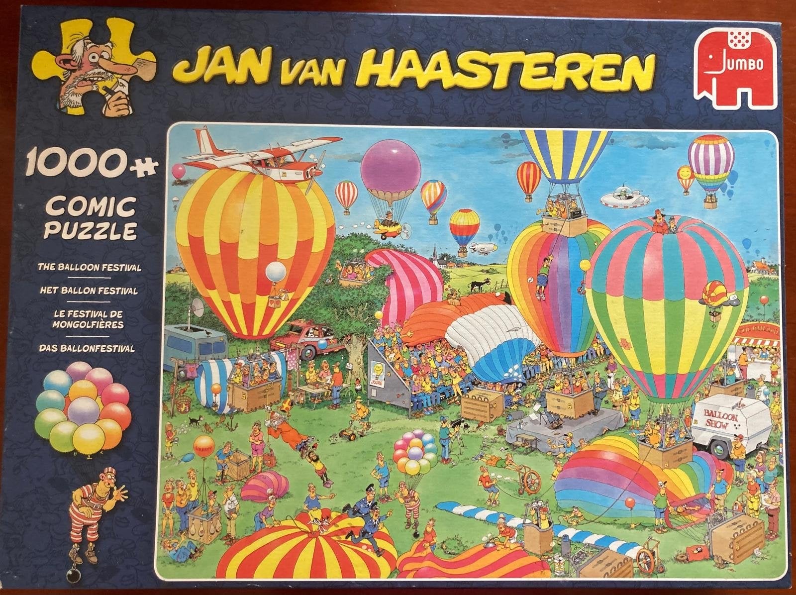 Jan van Haasteren - Het Ballon Festival - 1000 stukjes, Ophalen of Verzenden, Meer dan 50 stukjes, Gebruikt, 2 tot 4 jaar