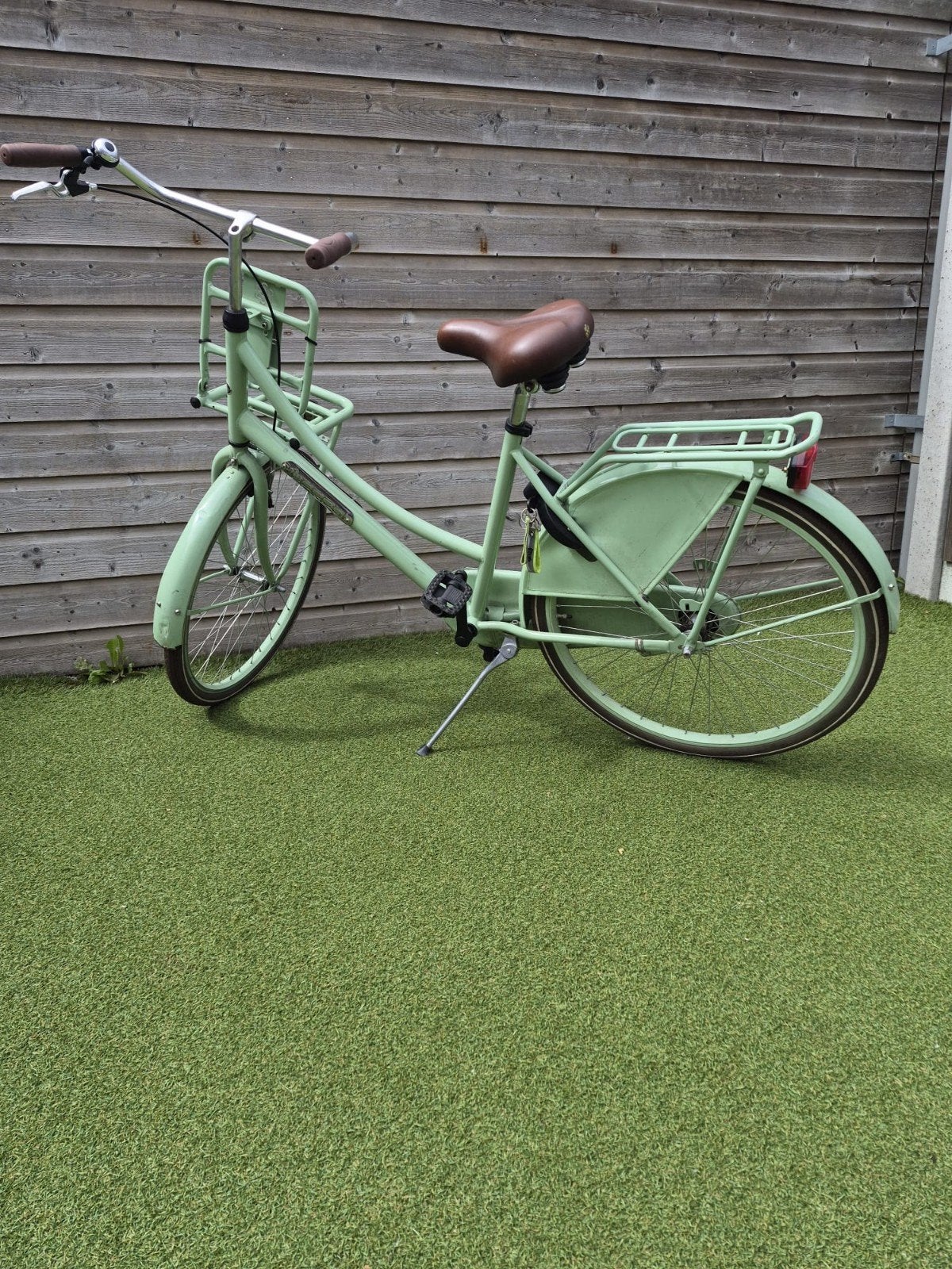 Popal kinderfiets - Mintgroen, Ophalen, Terugtraprem, Handrem, Popal