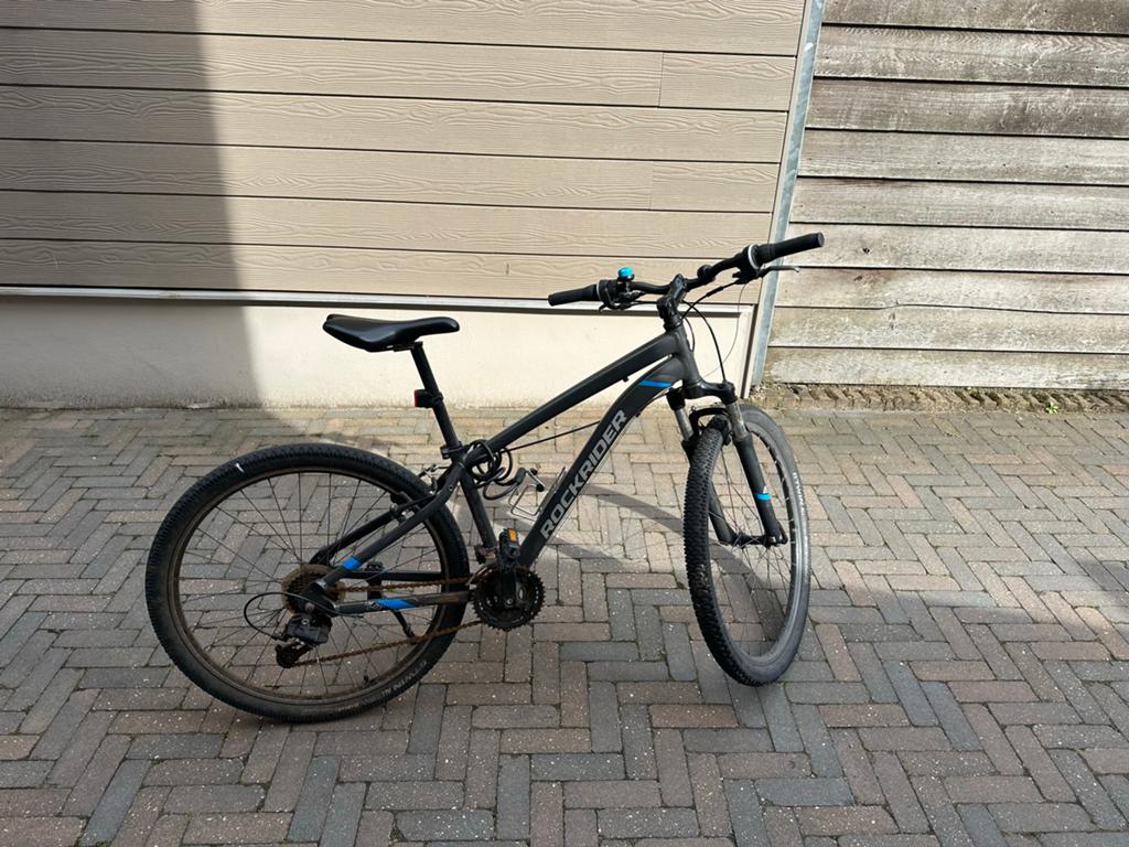 Rockrider Mountainbike - Zwart/Blauw, Overige merken, Gebruikt, Hardtail, Ophalen of Verzenden