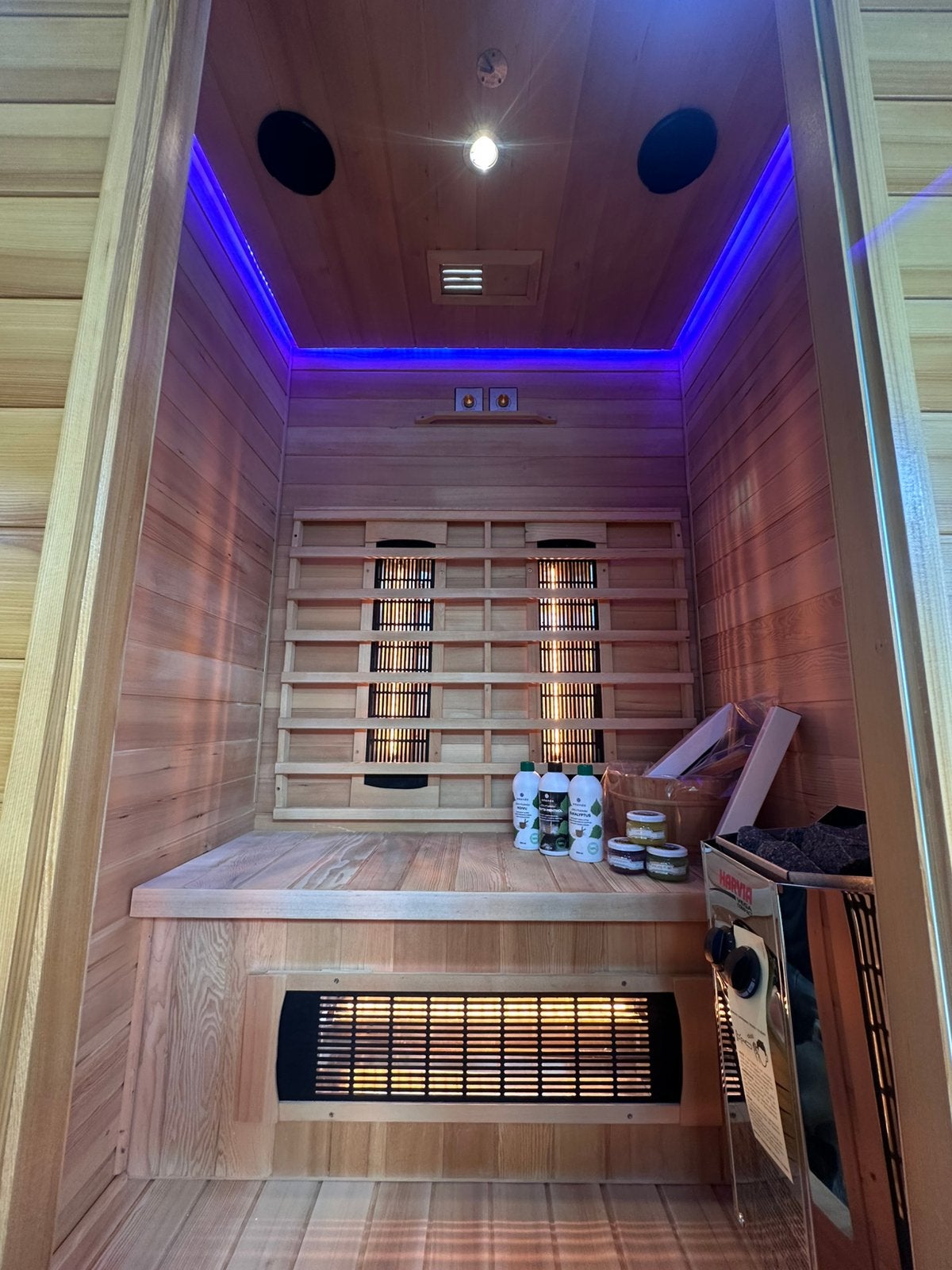 Combi Sauna | Infrarood + Finse Kachel | Showmodel OP = OP, Info@inner-stillness.nl, Fins of Traditioneel, 7665VB, Complete sauna