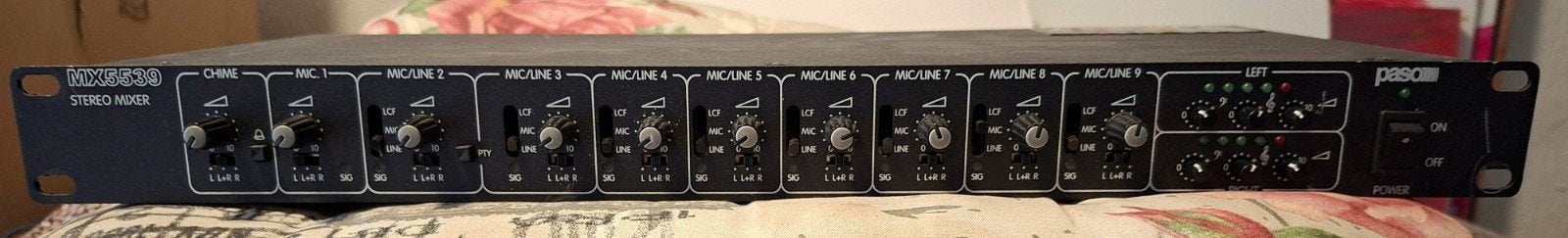 Paso mx5539 stereo mixer, Ophalen of Verzenden, Gebruikt, 5 tot 10 kanalen