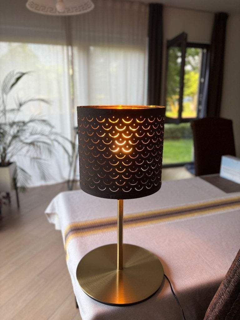 IKEA Nymo / Skaftet Table Lamp – Black & Brass, Verzenden, Zo goed als nieuw, Metaal, 50 tot 75 cm