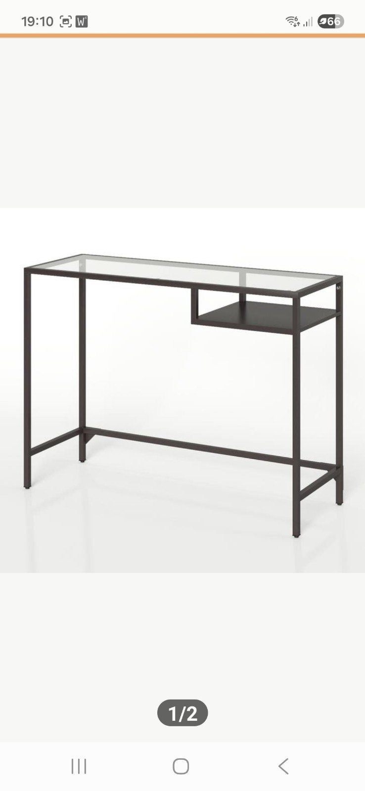 Ikea bureau met glasplaat vittjso, Ophalen
