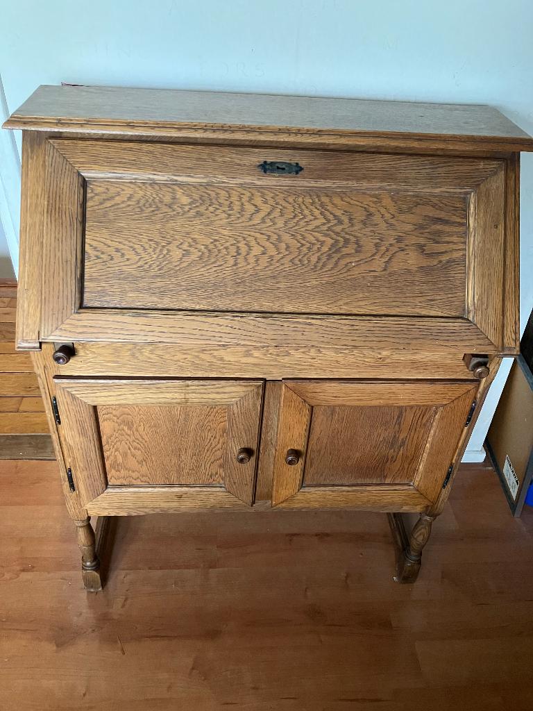 Secretaire jaren 60 Eikenhout, Ophalen, Gebruikt, Jaren 60