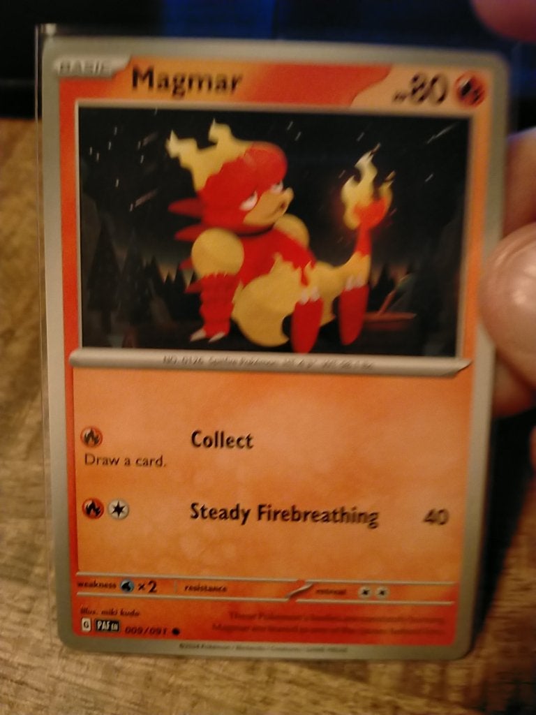 Pokemon Paldean Fates , Magmar 009/091, Verzenden, Zo goed als nieuw, Losse kaart