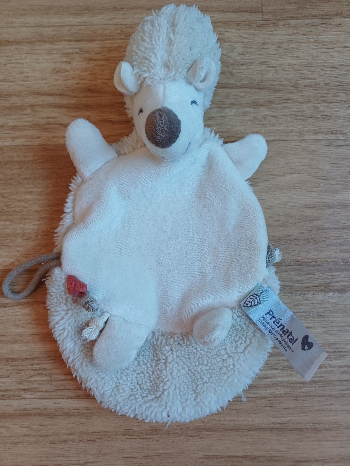 doekje knuffeldoekje egel prenatal wit beige creme, Ophalen of Verzenden, Zo goed als nieuw, Overige typen