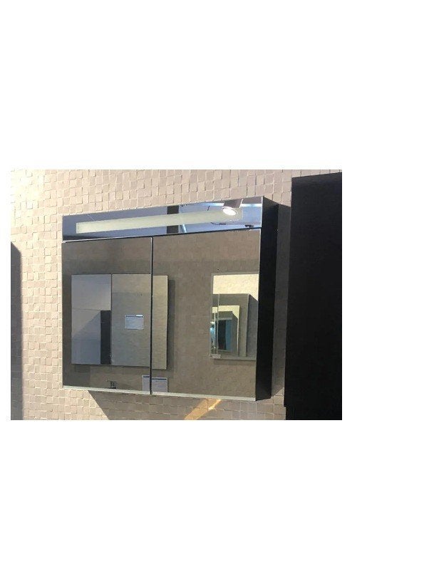 Specnero Spiegelkast Mat Zwart 85 cm LED 2 Deurs MDF, Ophalen, Overige typen, Nieuw, 50 tot 100 cm