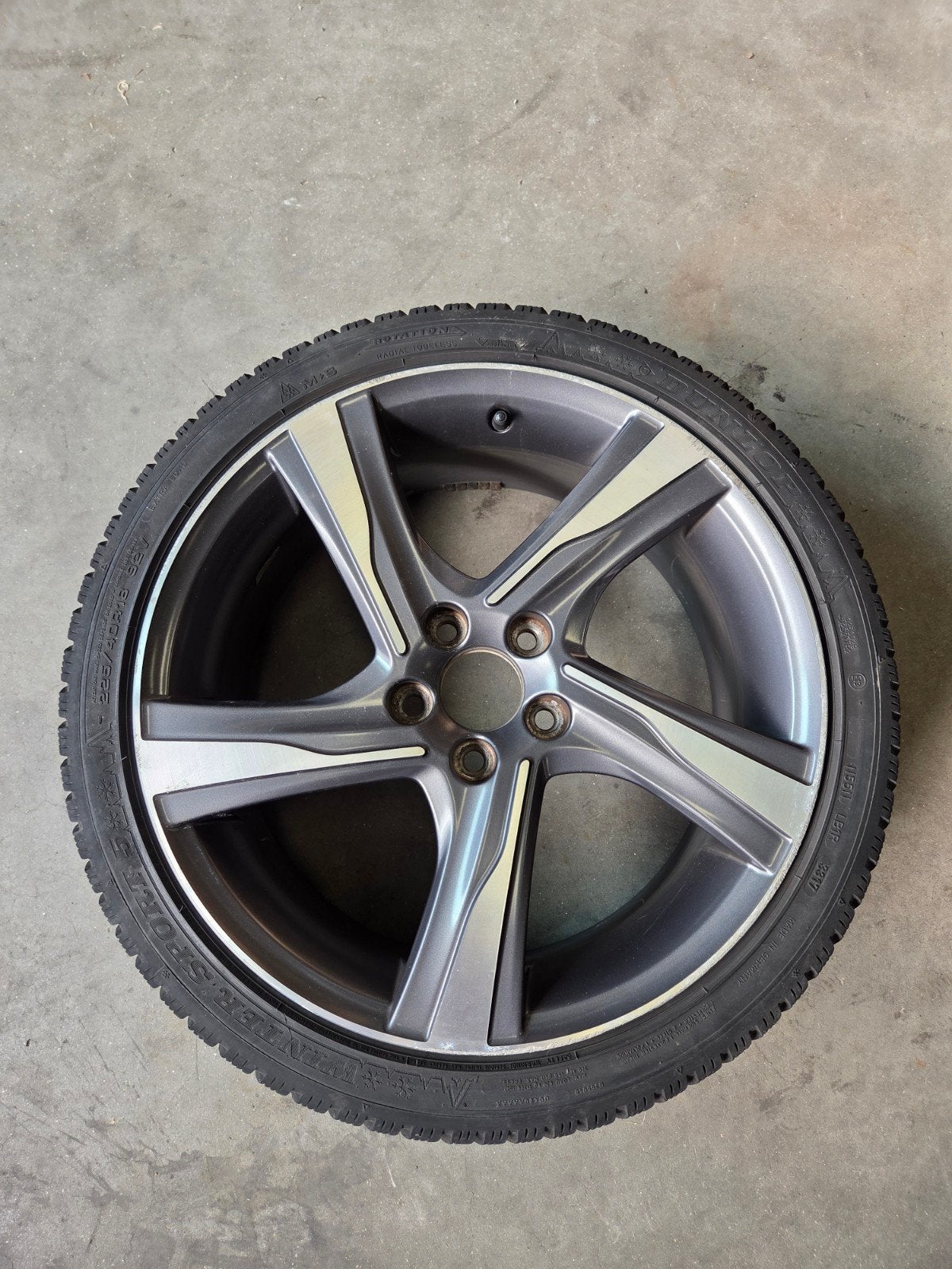 Volvo V60 R-Design velgen met winterbanden, Auto-onderdelen, Ophalen, 18 inch, Gebruikt, Banden en Velgen
