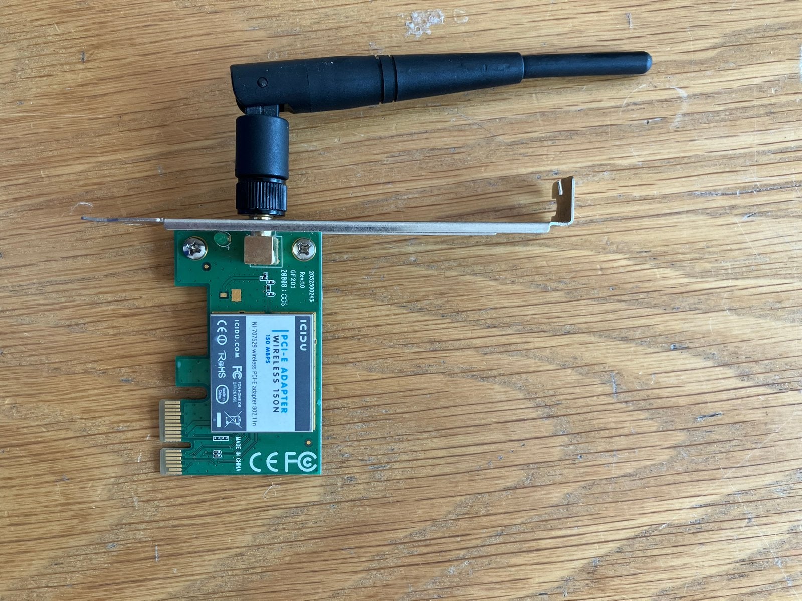 ICIDU PCI-E Wireless 150N Adapter - Wifi kaart voor PC, Computers en Software, Netwerkkaarten, Ophalen of Verzenden, Gebruikt