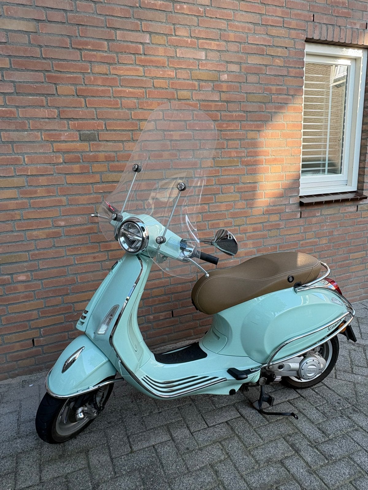 Vespa Primavera - mintgroen- Lichte schade, Fietsen en Brommers, Ophalen, Gebruikt, Overige modellen, Maximaal 45 km/u