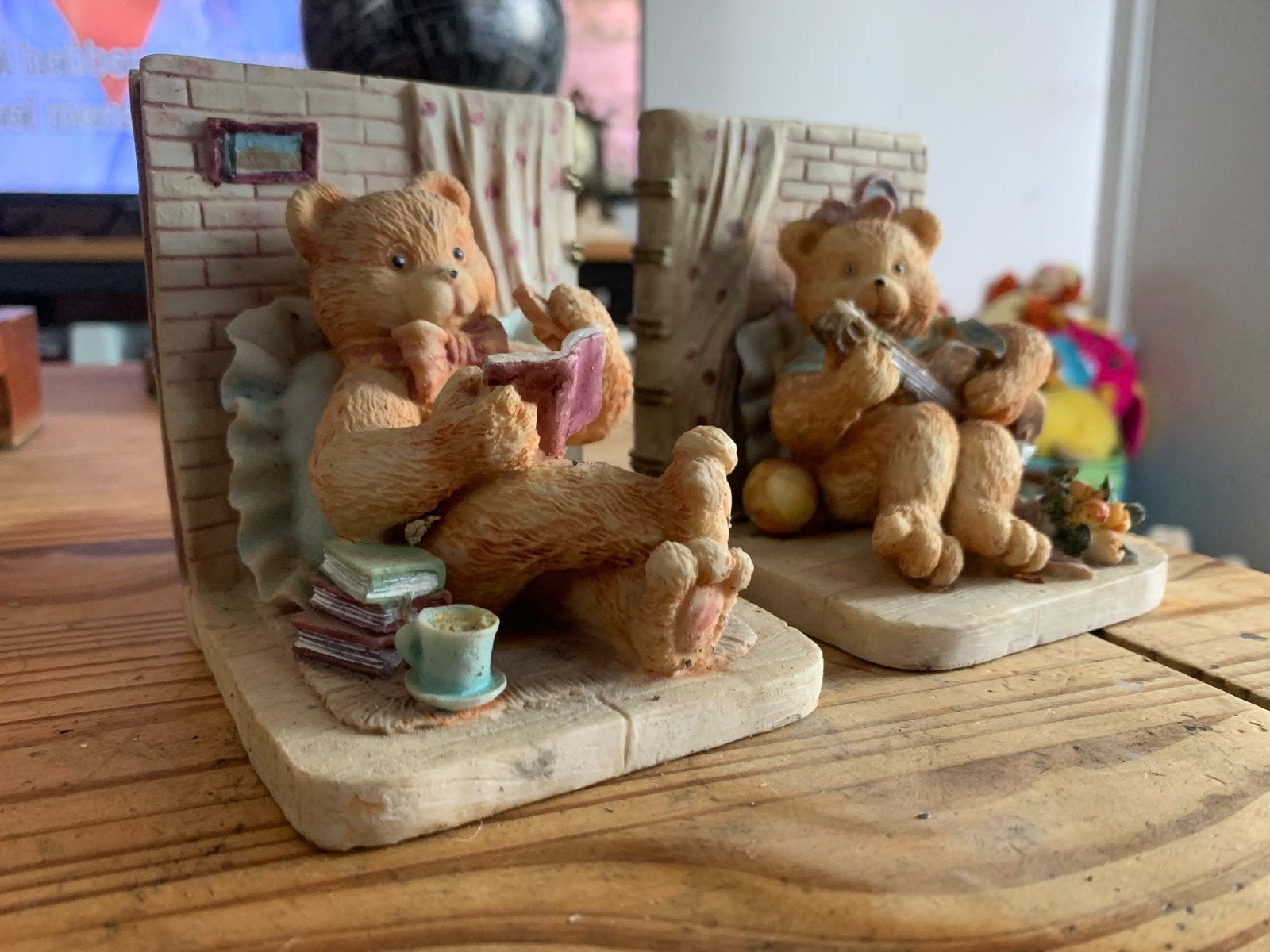 Schattige boekensteunen met teddyberen - Cherished Teddies, Ophalen of Verzenden, Gebruikt, Overige typen, Cherished Teddies