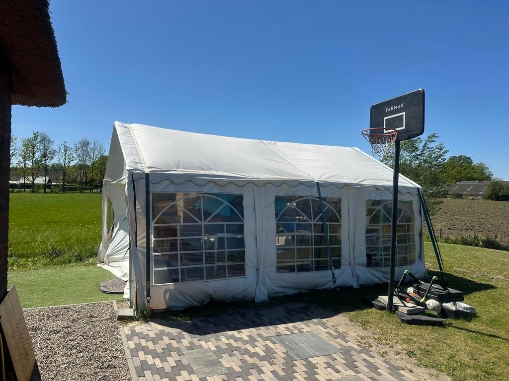 Pvc party tent 6x4, Tuin en Terras, Partytenten, Ophalen, Gebruikt, Opvouwbaar, Partytent
