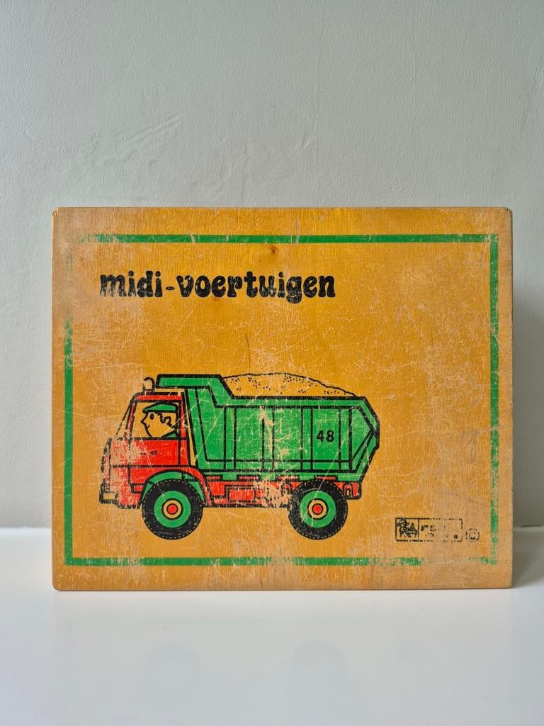 Vintage puzzel doos Rolf midi-voertuigen (8 stuks), Ophalen of Verzenden, Gebruikt