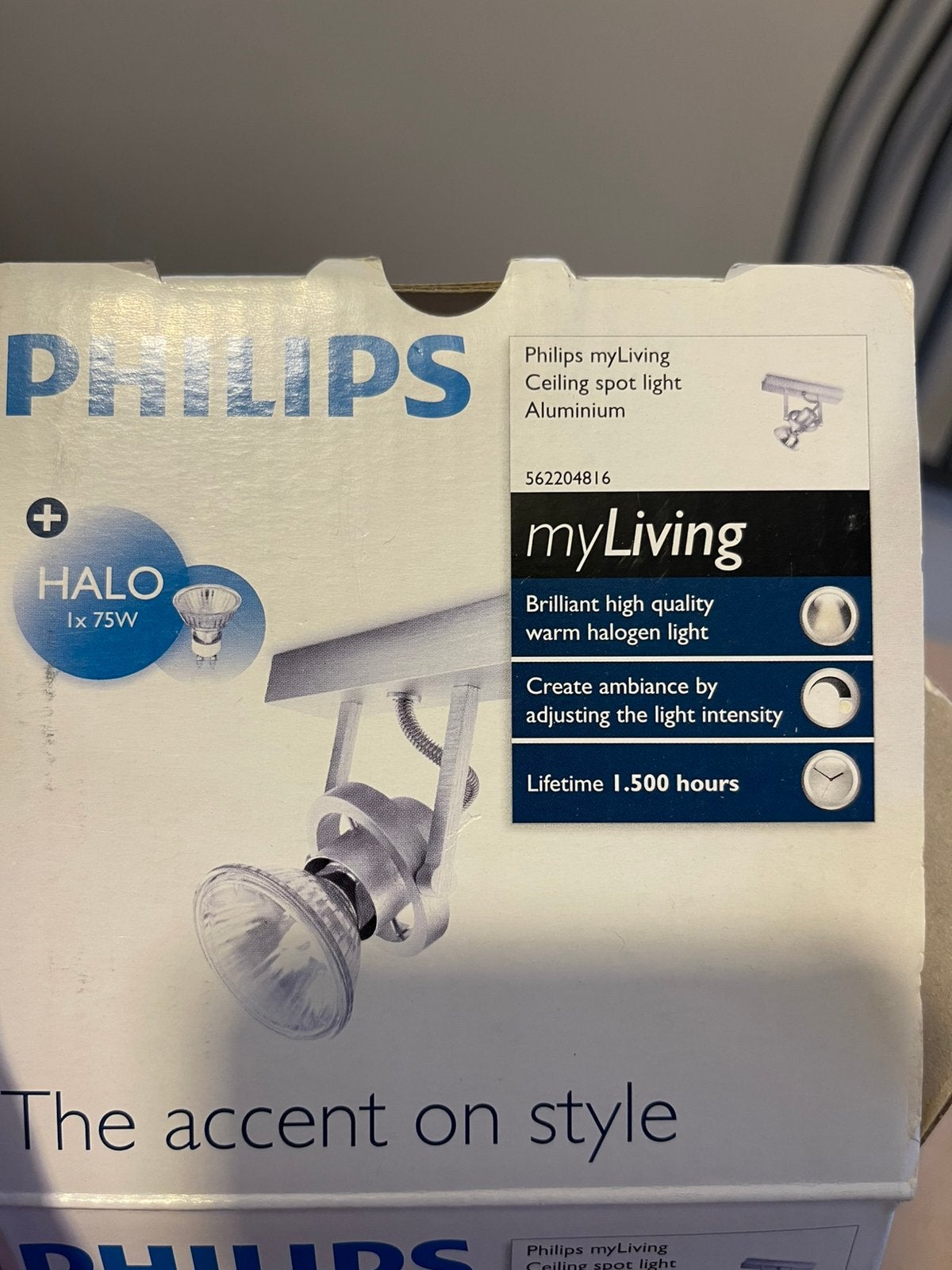 Philips myLiving Ceiling spot light Aluminium, Ophalen, Zilver, Modern, Nieuw