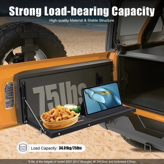 Opklap tafel 4x4 Auto/Camper - Zwart Metaal, Ophalen of Verzenden, Nieuw