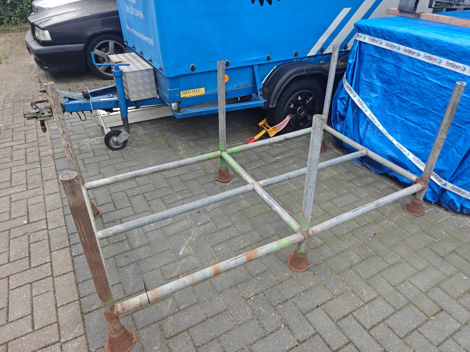 Stalen stapel bok - 203x92x91cm - Af te halen in Heiloo, Doe-het-zelf en Verbouw, Ophalen, Gebruikt, Overige typen, Minder dan 2 meter
