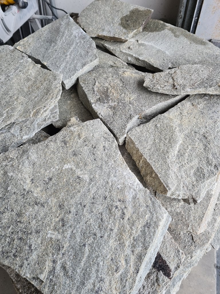 natuursteen tuintegels flagstones Kavala Grey 3/5 cm dik, Ophalen of Verzenden, Nieuw, Natuursteen, Terrastegels
