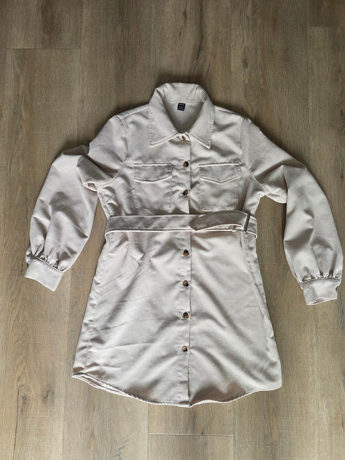 NIEUW! COTTON DESIGN TAUPE CREME JURK | RIB STOF | MAAT M, Maat 38/40 (M), Beige, Nieuw, Ophalen of Verzenden