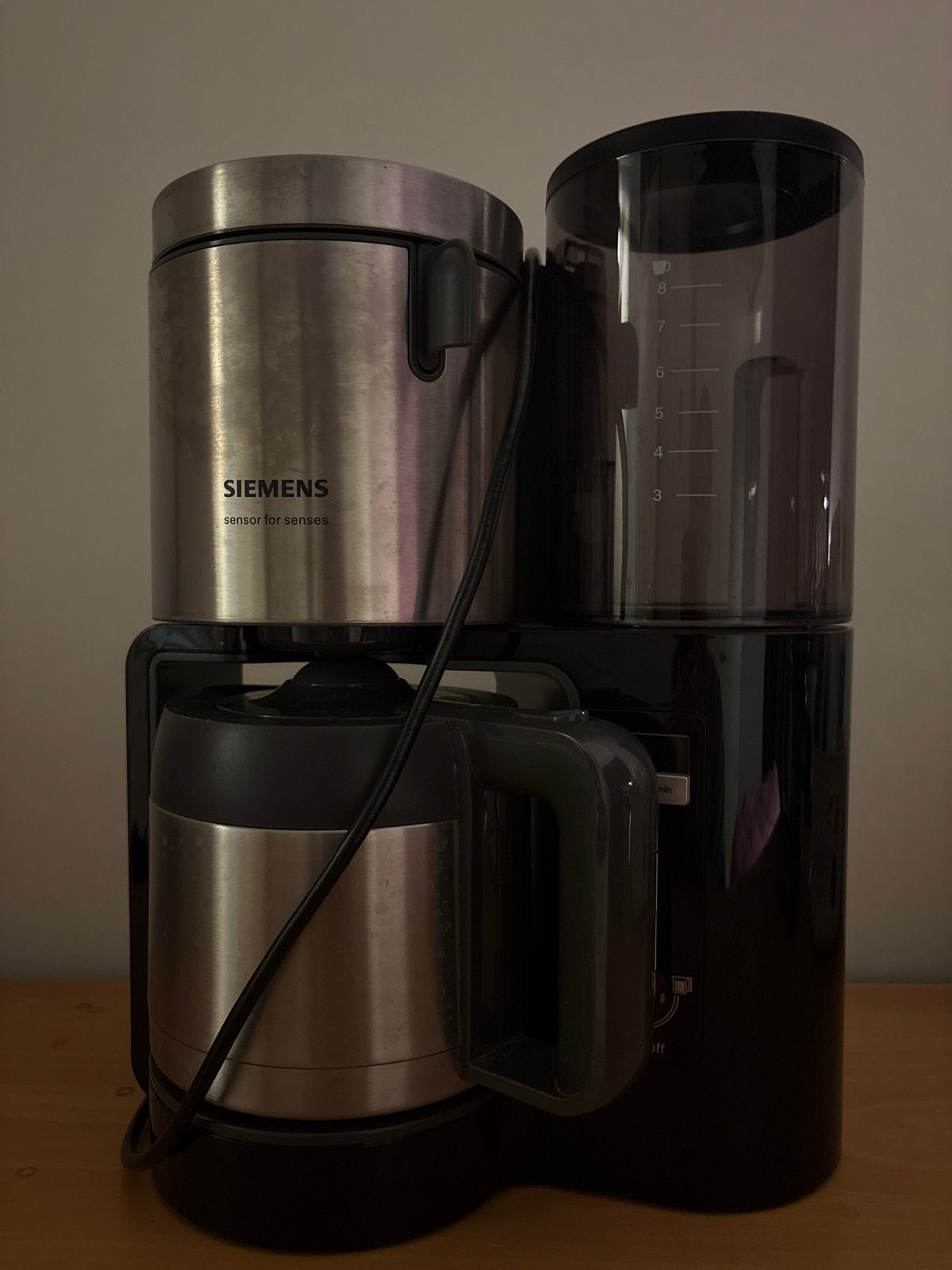 Siemens Sensor for Senses Koffiezetapparaat met Thermoskan, Ophalen, Gebruikt, Koffiemachine, Gemalen koffie