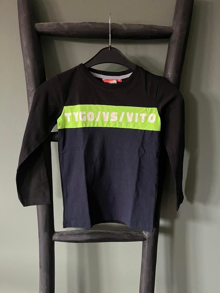 Tygo & Vito shirt 110 116 longsleeve shirtjes zwart blauw, Verzenden, Nieuw, Jongen, Shirt of Longsleeve