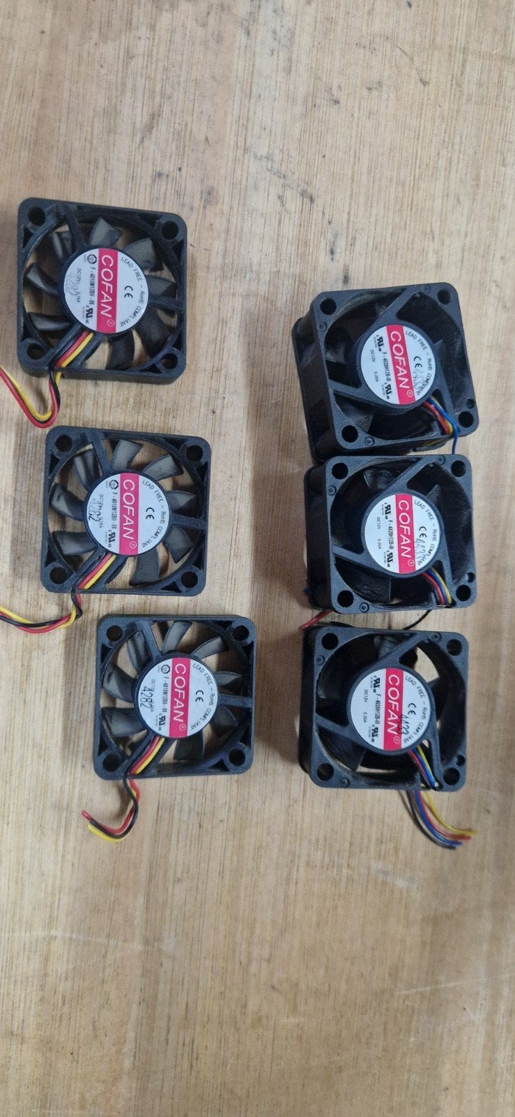 Set van 6 COFAN DC 12V computer ventilatoren, Computers en Software, Computerkoelers, Ophalen of Verzenden, Gebruikt, Luchtkoeling