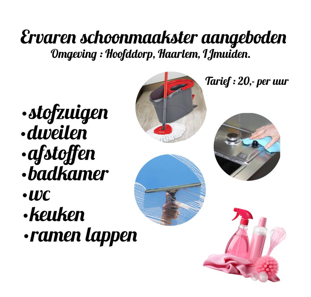 Schoonmaakster aangeboden