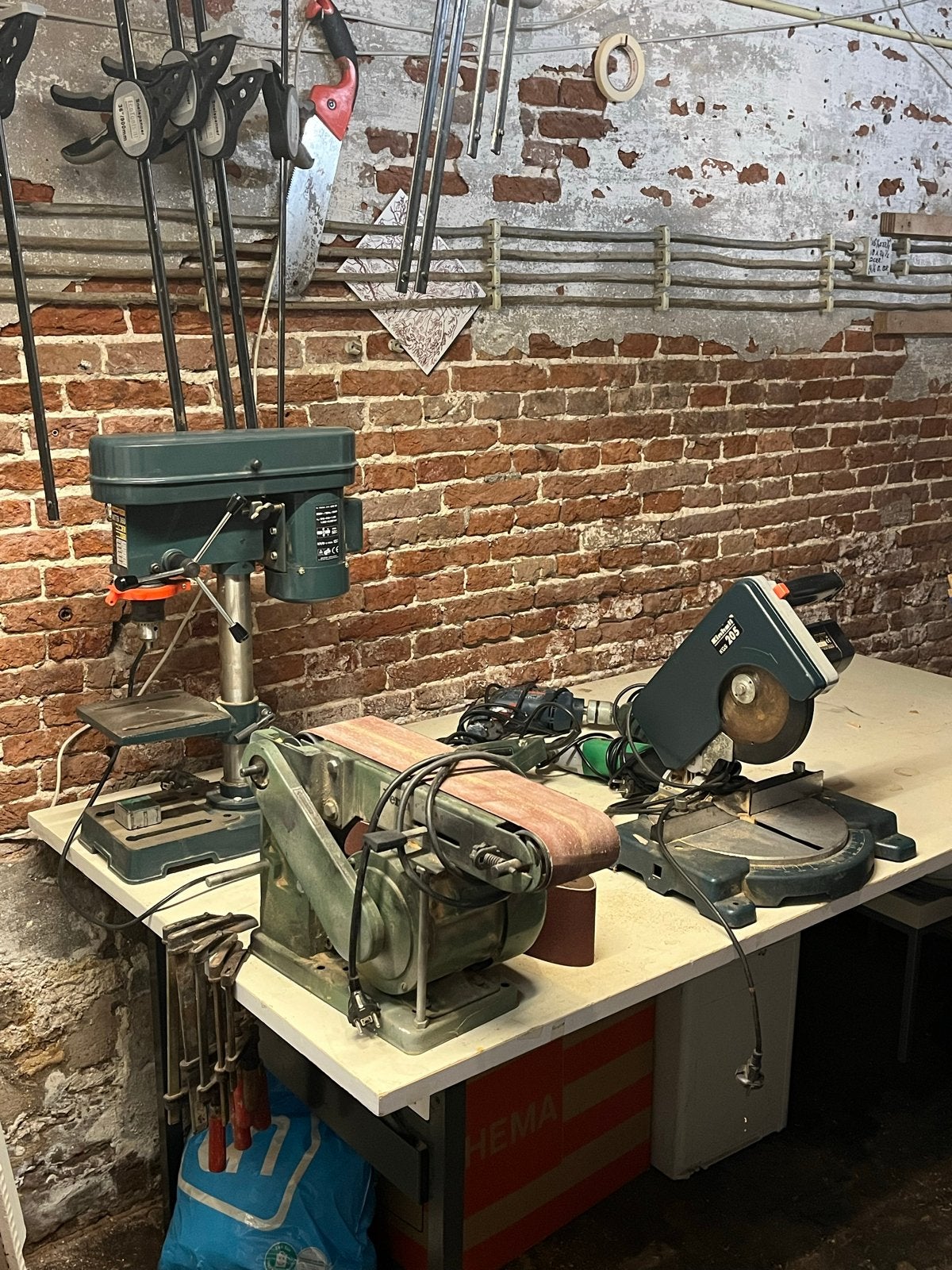 Afkortzaag, Bandschuurmachine & Kolomboor te koop!, Gebruikt, 600 tot 1200 watt, Ophalen of Verzenden, Afkortzaag