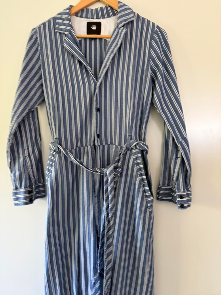 G Raw, jumpsuit, maat s, Kleding | Dames, Jumpsuits, Zo goed als nieuw, Maat 36 (S), Blauw, Ophalen of Verzenden