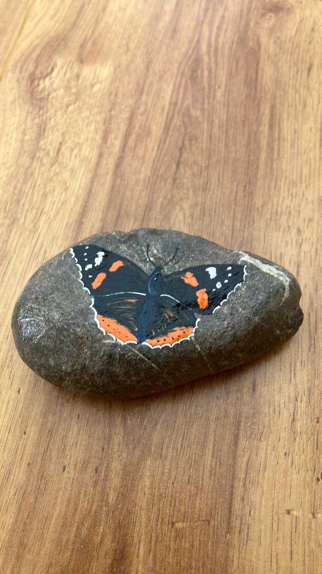 Handbeschilderde steen atalanta, Antiek en Kunst, Ophalen of Verzenden