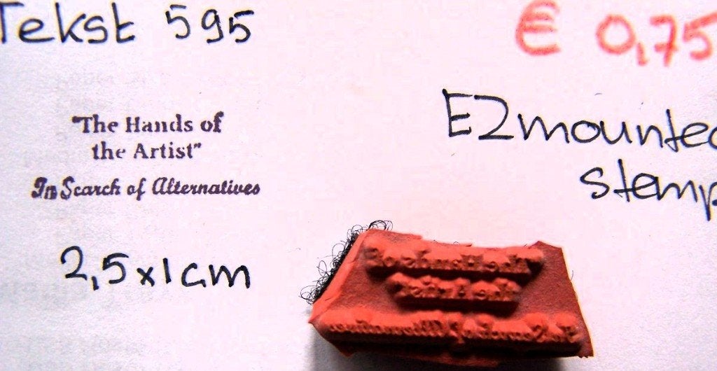 Tekst 595 EZ-mounted stempel, Hobby en Vrije tijd, Stempelen, Ophalen of Verzenden, Gebruikt, EZ-mounted stempel