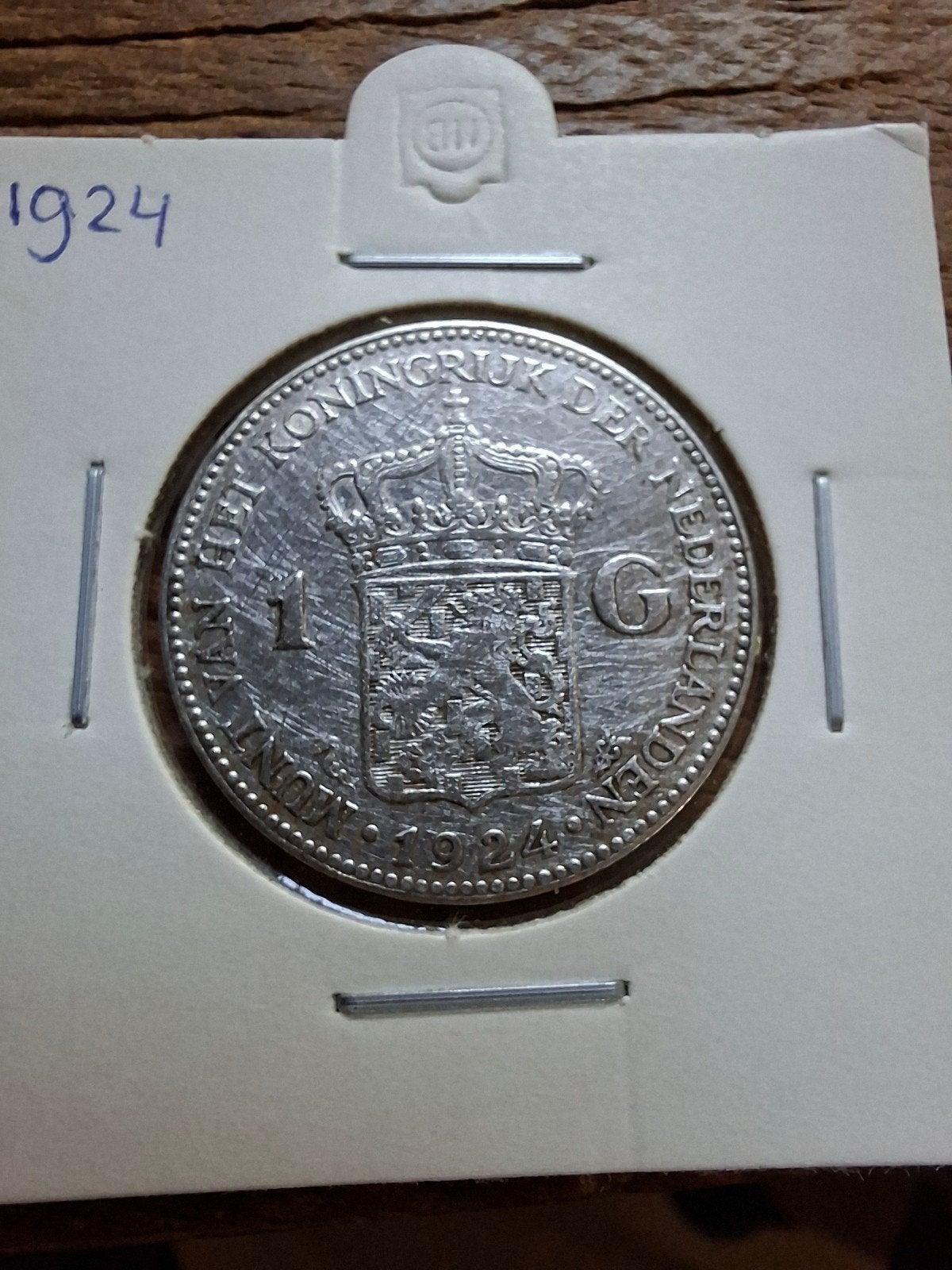 1 gulden 1924, 1 gulden, Zilver, Ophalen of Verzenden, Koningin Wilhelmina