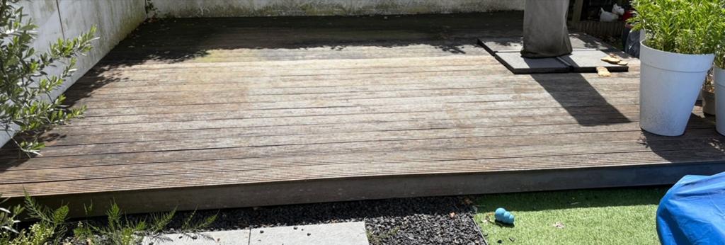 VERKOCHT - Hardhouten vlonderplanken - 28 stuks (14x500cm), Tuin en Terras, Terrasdelen en Vlonders, Ophalen, Gebruikt, Hout