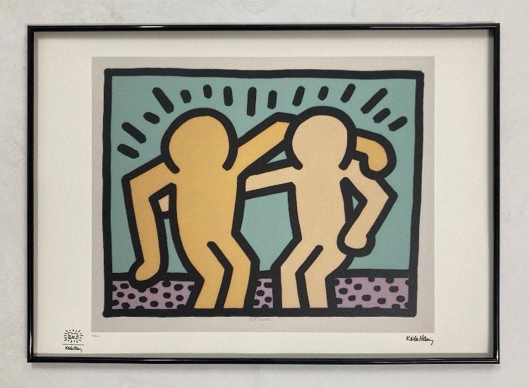 Keith Haring : litho op groot formaat, Ophalen of Verzenden