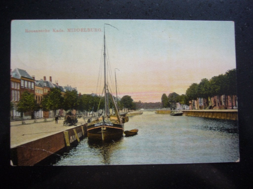 MIDDELBURG  =  ROUAANSCHE KADE   BRIEFKAART 1914, Ophalen of Verzenden, Voor 1920, Gelopen, Zeeland