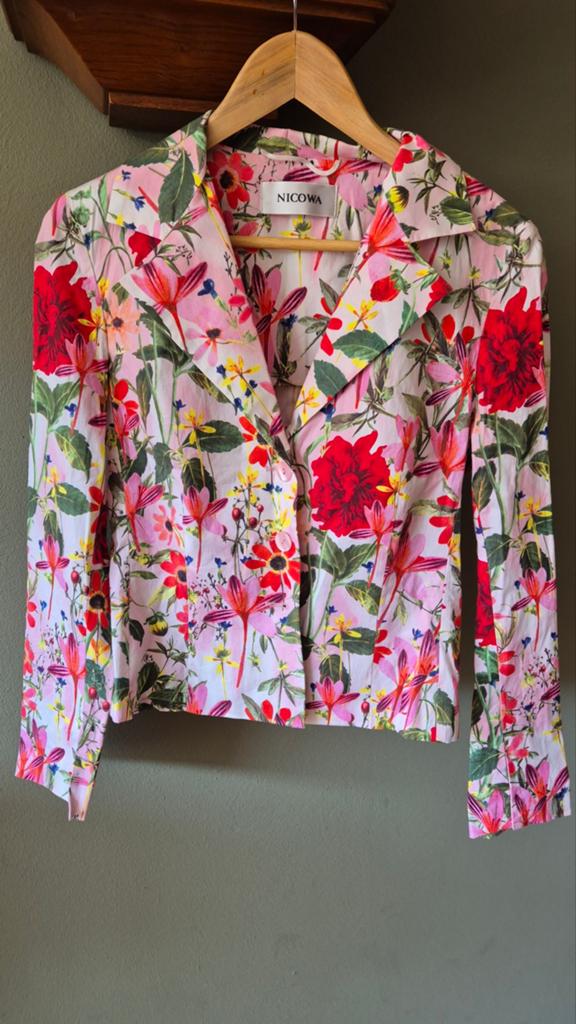 Nicowa zgan kleurrijk jasje mt 36 stretch, Kleding | Dames, Overige kleuren, Nicowa, Ophalen of Verzenden, Zo goed als nieuw
