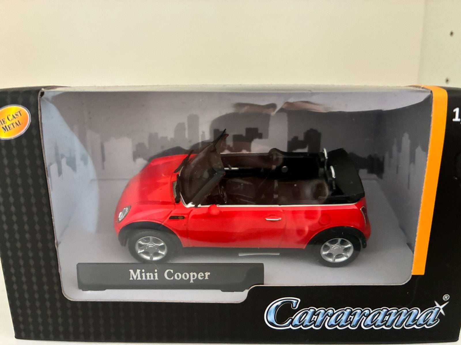 Cararama Mini Cooper Cabriolet schaalmodel 1:43, Hobby en Vrije tijd, Modelauto's | 1:43, Ophalen of Verzenden, Nieuw, Auto, Overige merken