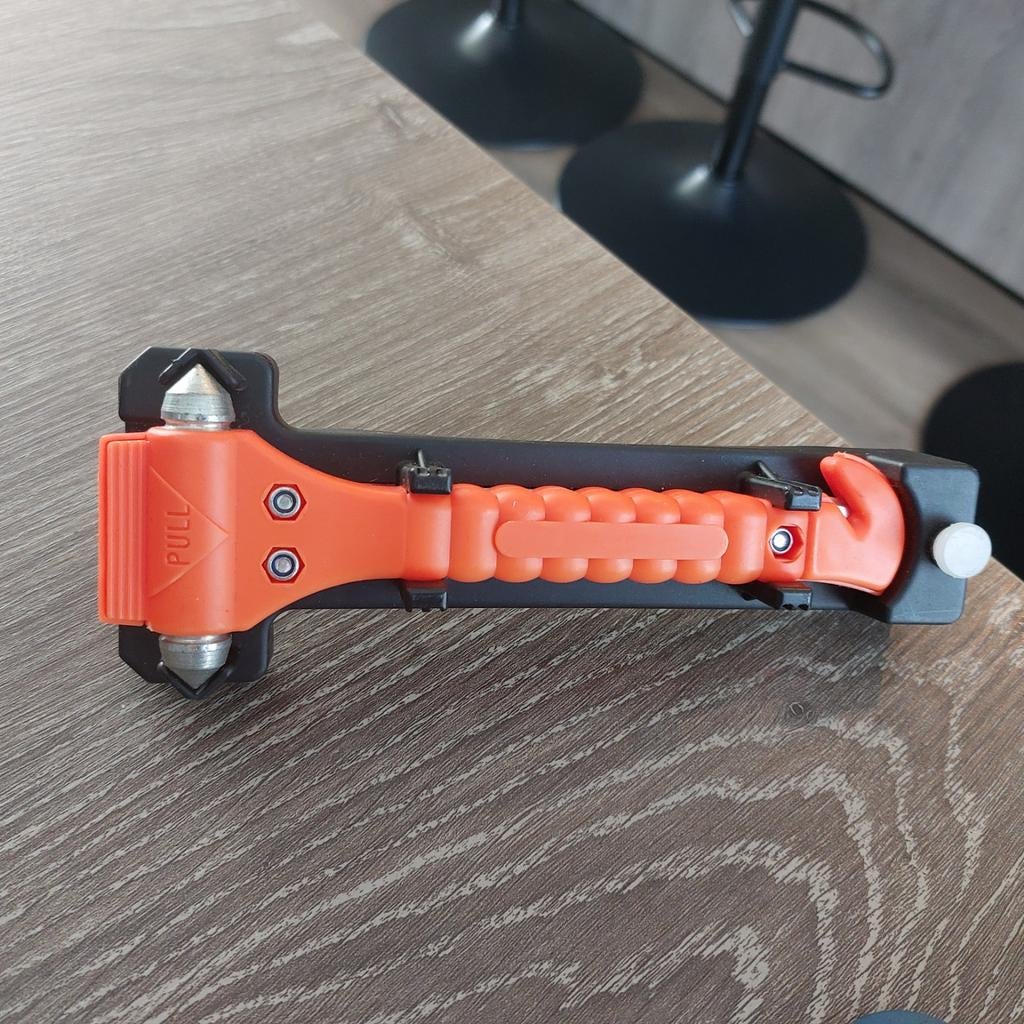 Noodhamer voor auto - Veiligheidshamer en gordelsnijder, Auto diversen, Auto-accessoires, Ophalen of Verzenden, Nieuw
