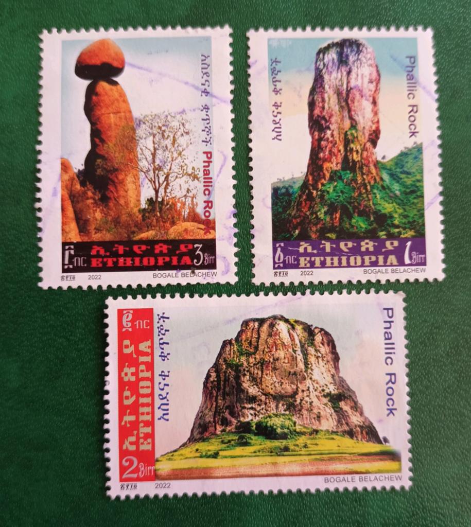 Ethiopie 2022 ,3 pzs aanzichten, Verzenden, Overige landen, Gestempeld