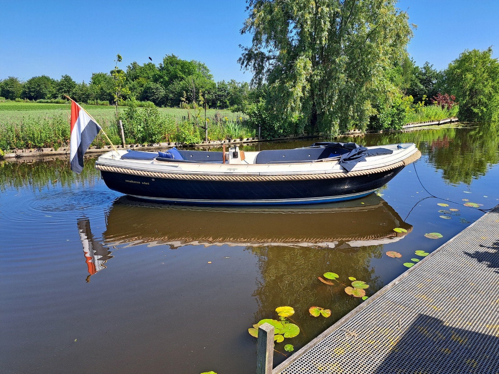 Makma Vlet in topstaat. Een sloep met klasse!, Watersport en Boten, Sloepen, Ophalen, Gebruikt, 29 pk, Binnenboordmotor