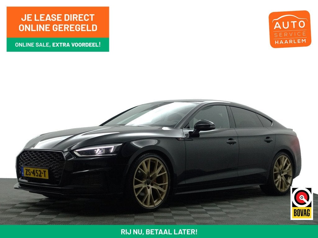 Audi A5 Sportback TFSI S Competition Aut- Carbon, Sfeerverli, Auto's, Audi, Gebruikt, 4 cilinders, Zwart, Bedrijf