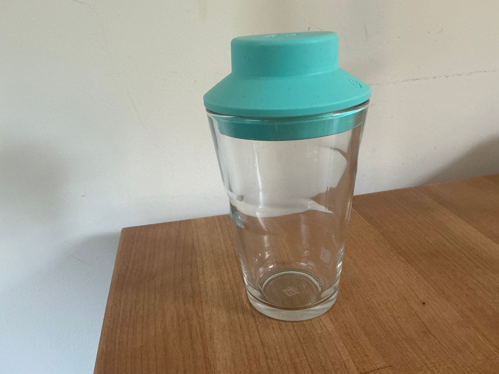 Nespresso ijskoffie glas met siliconen deksel, Ophalen of Verzenden, Zo goed als nieuw