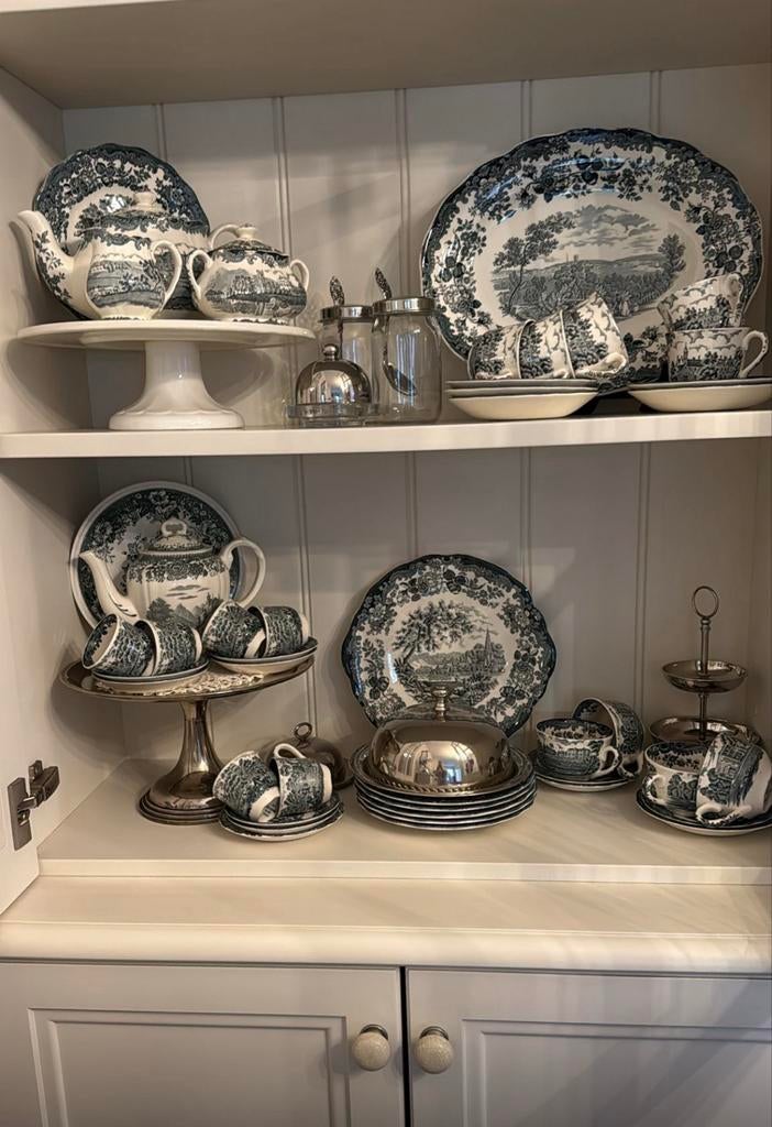 Avon Scenes Palissy Engels servies groen Villeroy & Boch, Ophalen of Verzenden