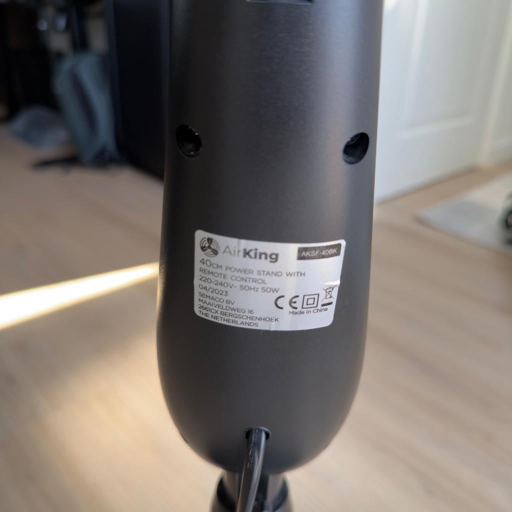 AirKing AKSF-40BK staande ventilator met afstandsbediening, Ophalen, Ventilator met afstandsbediening, Gebruikt, Statiefventilator