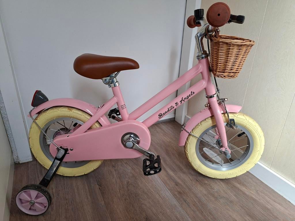 meisjes fiets 12 inch met zijwieltjes bijna nieuw, Ophalen, Zo goed als nieuw, 14 inch of minder