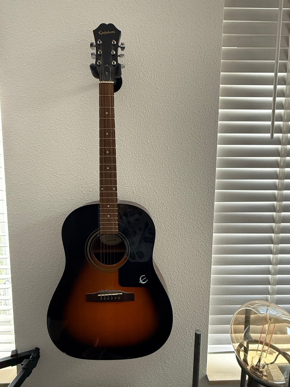Epiphone Western gitaar met hoes, Ophalen, Gebruikt, Western- of Steelstringgitaar, Met koffer
