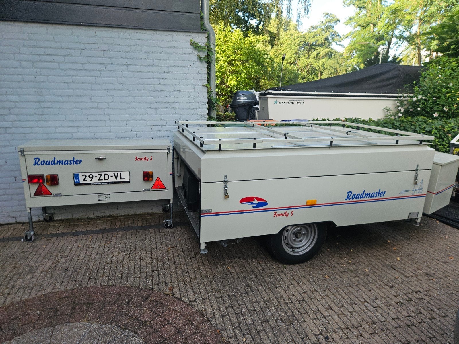 Roadmaster Family S vouwwagen scheur in tent dak, Ophalen, Gebruikt, Meer dan 6