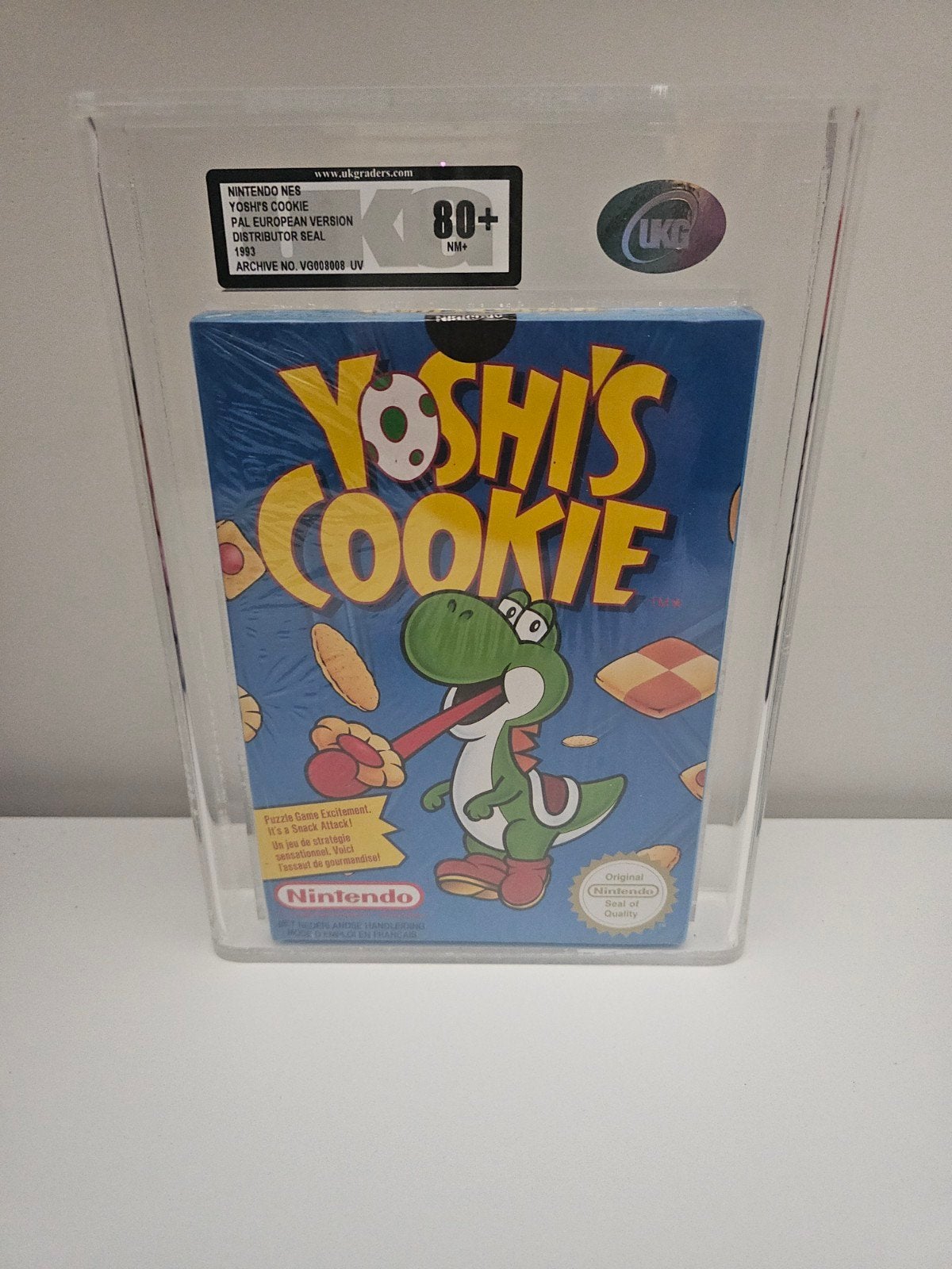 Nintendo NES Yoshi’s Cookie PAL Sealed – UKG 80+ NM+