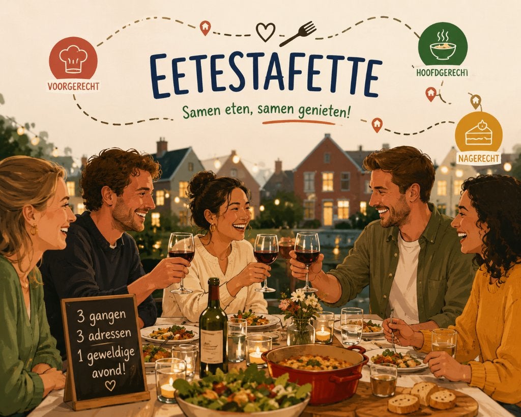 Wie heeft er wel eens een Eetestafette georganiseerd, Contacten en Berichten, Advies en Oproepen