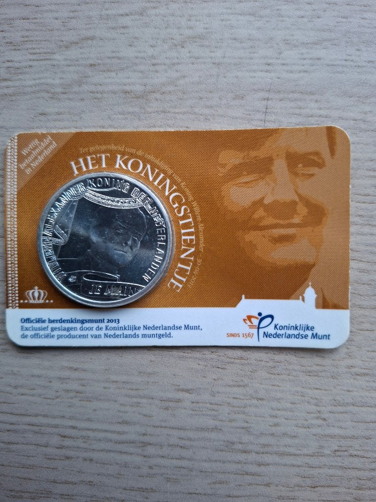 Koningstientje verzilverde munt, Postzegels en Munten, Munten | Nederland, Ophalen of Verzenden, Koningin Beatrix, Euro's, Losse munt
