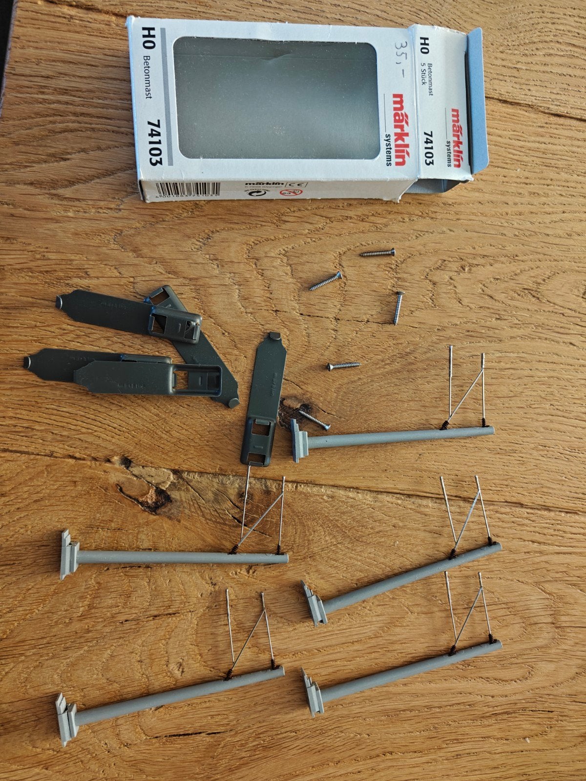 Märklin H0 5x Betonmast 74103 - Nieuw in doos (5 stuks), Wisselstroom, Overige typen, Nieuw, Ophalen of Verzenden